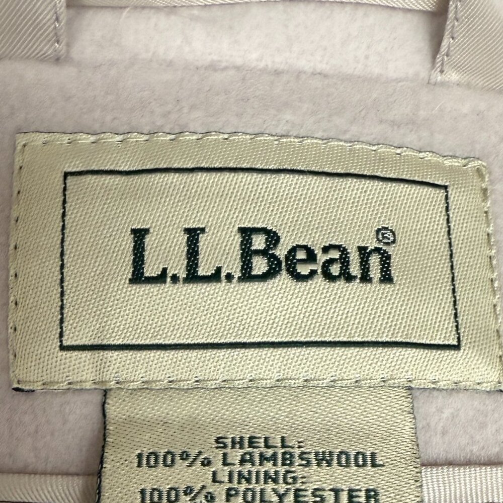 L.L. BEAN Women's NWOT Classic Lambswool Polo‎ Coat Pale Pink | Size 12R - Picture 11 of 15